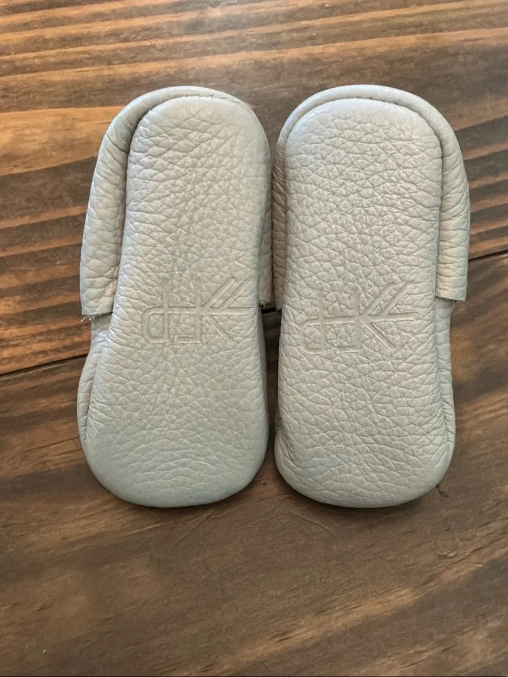 Freshly Picked Light Gray Moccasins with Fringe - Kids